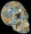 Carved, Blue Calcite Skull - Argentina #63274-2